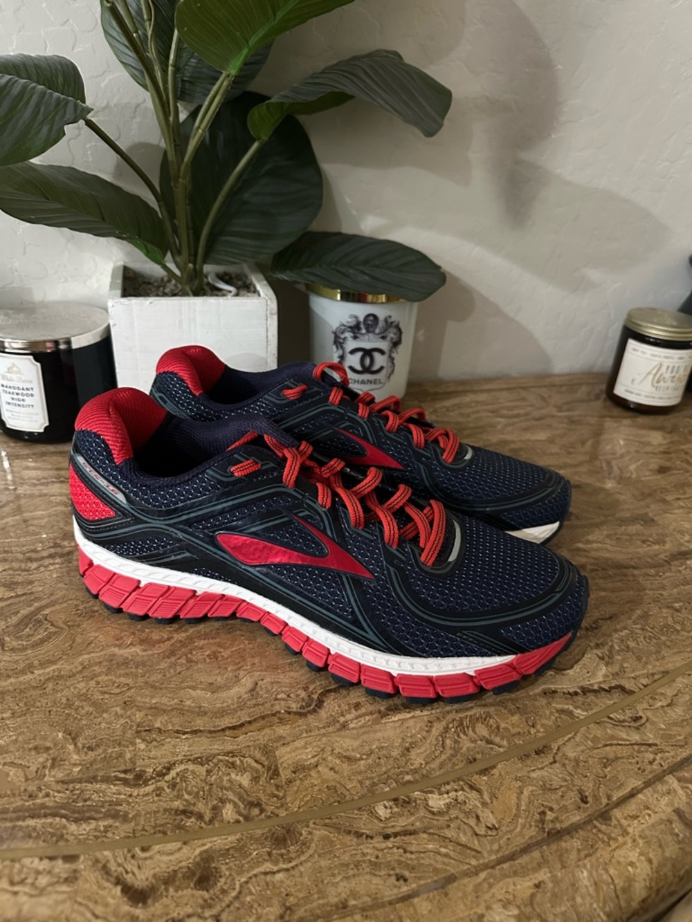 Brooks Brothers Navy and Red Athletic Running Shoes